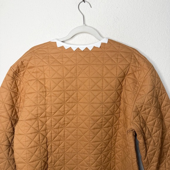 NWT Anthropologie Zigzag-Trim Quilted Open Front Jacket - Picture 9 of 13